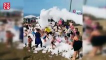 Plajda köpüklü partiye para cezası