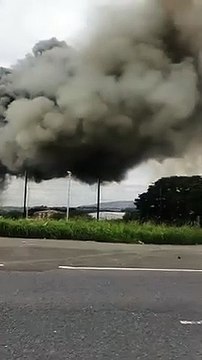 NIFRS arrives at scene of huge fire at Foyle Port in Derry