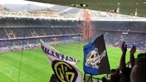 Inter, lo spettacolo dei tifosi contro la Sampdoria