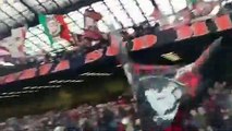 Milan-Chievo, lo spettacolo dalla curva rossonera
