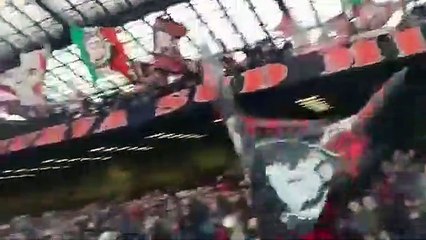 Milan-Chievo, lo spettacolo dalla curva rossonera