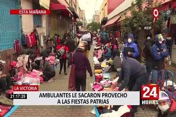 La Victoria: comercio ambulatorio se apoderó de las calles en Fiestas Patrias
