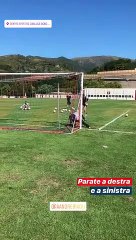 Il portiere Radu regala spettacolo in allenamento
