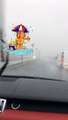 Criscito alla guida sotto la pioggia incessante di Genova a pochi minuti dal crollo del ponte