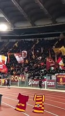 Roma-Entella, lo spettacolo della curva giallorossa