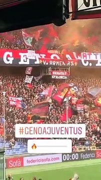 Genoa-Juve, la curva rossoblu Ã¨ uno spettacolo
