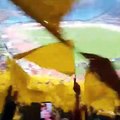 Roma-Lazio, la coreografia dei tifosi giallorossi