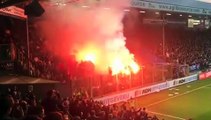 La festa dei tifosi dell'Ajax presenti allo stadio