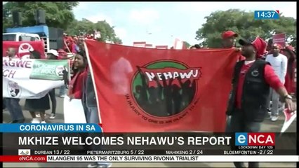 Mkhize welcomes Nehawu's report