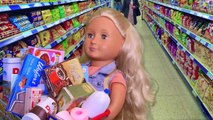 Our Generation Doll Shopping for Groceries in the Supermarket!