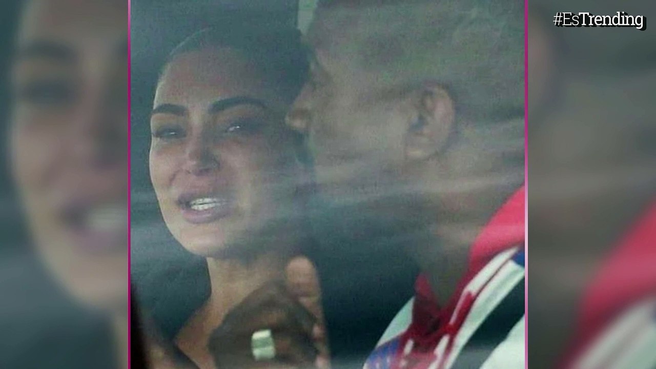 Captan a Kim Kardashian llorando y discutiendo con Kanye West en un carro