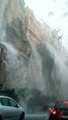 Maltempo in Calabria, un nubifragio si abbatte su Tropea e le scogliere diventano una grande cascata