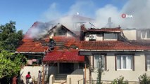 Düzce’de samanlıkta başlayan yangın 3 katlı evi küle döndürdü