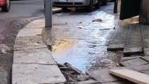 Reggio Calabria: perdita di acqua in via Salvatore, le immagini