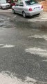 Reggio Calabria: grossa perdita d'acqua in Via Gagliardi