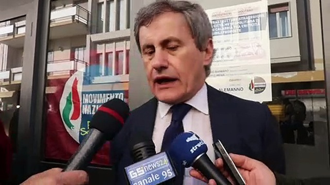 Le infrastrutture strategiche della CittÃ  Metropolitana di Reggio Calabria, intervista al Segretario MNS Gianni Alemanno