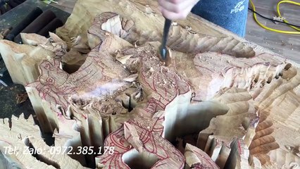 Wood Art --- Thanh Giong ride a Horse by Wood --- Wood Carving