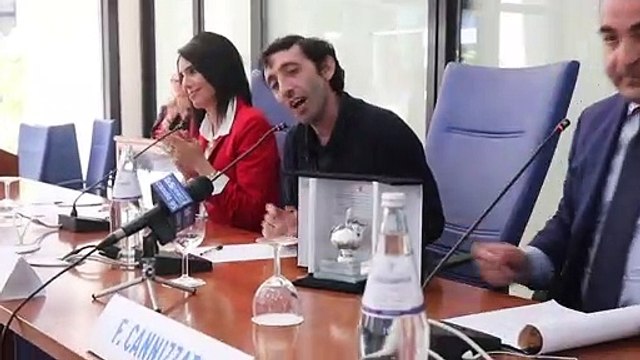 L'On. Francesco Cannizzaro premia l'attore Marcello Fonte, vincitore della Palma d'Oro al Festival di Cannes 2018