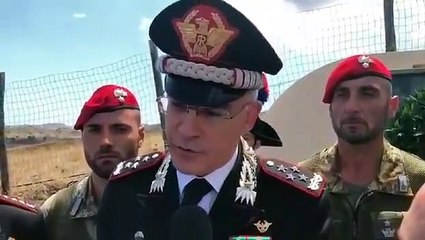 San Luca: deposizione di una corona al monumento in onore del Brigadiere Tripodi, intervista al Comandante Generale Mistri