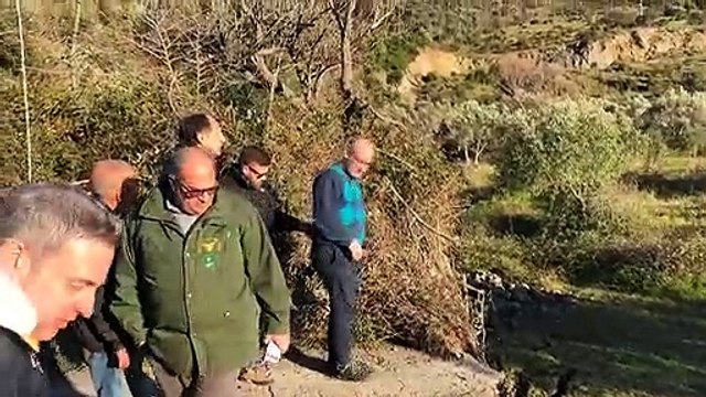 Frana a Sant'Agata Militello: le immagini del sopralluogo del Capo della Protezione Civile Foti in contrada Oliva