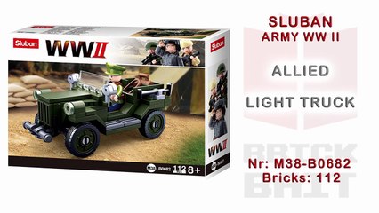 [Sluban] Allied Light Truck - Speedbuild (WWII Series M38-B0682)