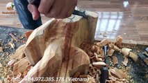 Wood Carving - Wooden Captain America - Wood Art
