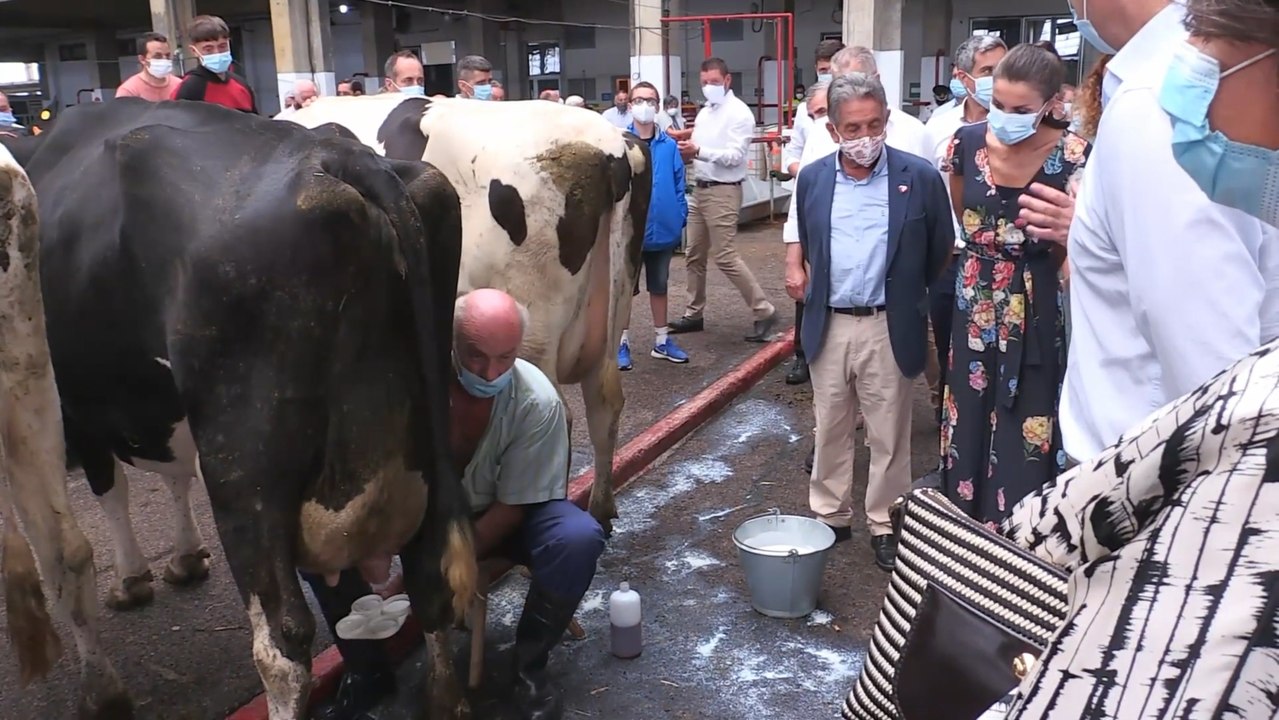Los Reyes reconocen en su visita a Cantabria el papel del sector primario