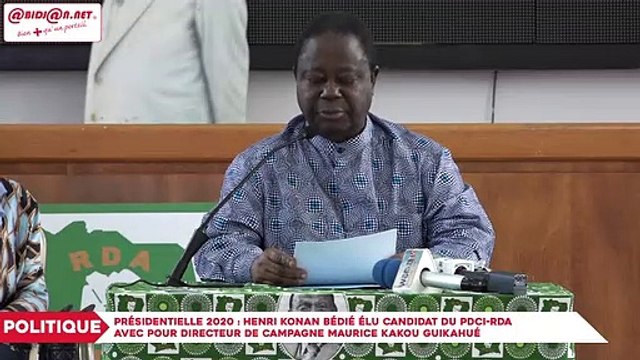 Présidentielle 2020 : Henri Konan Bédié élu candidat du PDCI-RDA avec pour directeur de campagne Maurice Kakou Guikahué
