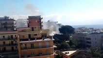 Reggio Calabria, le immagini dell'incendio ai Villini Svizzeri