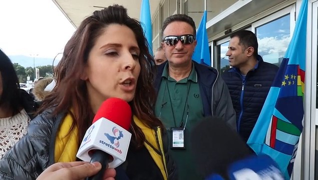 Reggio Calabria: sciopero dei lavoratori dell'Aeroporto dello Stretto, intervista a Elvira Loiacono