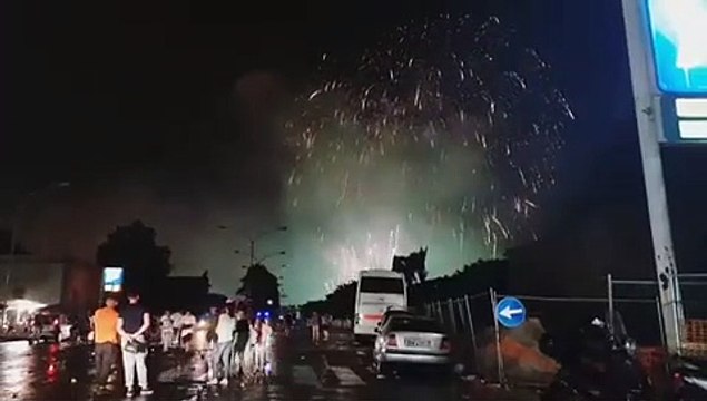 Maltempo a Palermo, temporale arriva sulla cittÃ durante i fuochi d'artificio per la festa di Santa Rosalia