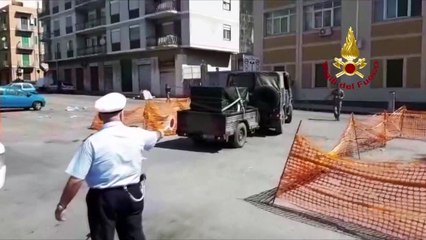 Messina: completate le operazioni di â€œdespolettamentoâ€ della bomba, le immagini