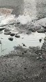 Reggio Calabria: le immagini della grossa perdita d'acqua tra Sbarre e Viale Calabria