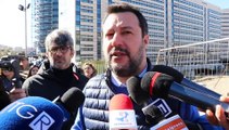 Salvini al Palazzo di Giustizia: 