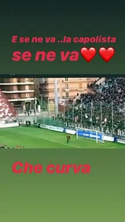 Reggina, Nicola Amoruso celebra la vittoria sui social