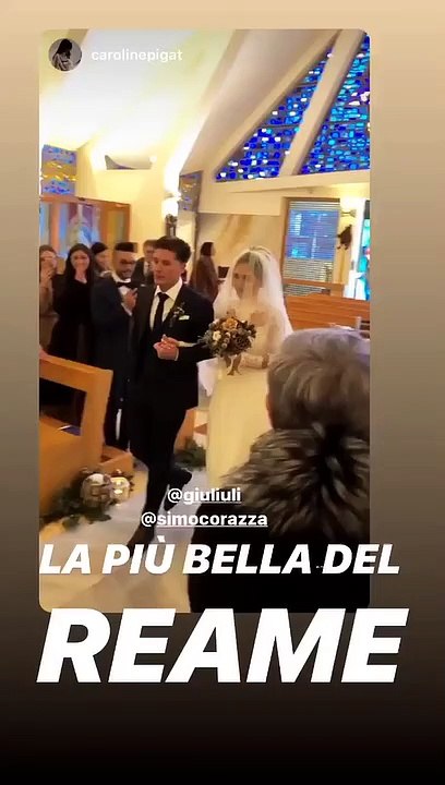 Corazza si sposa: l'arrivo della moglie all'altare