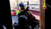 Messina: discesa da brividi con GrisÃ¹, la mascotte a quattro zampe dei vigili del Fuoco