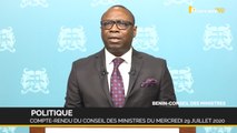 Bénin : compte-rendu du conseil des ministres du mercredi 29 juillet 2020