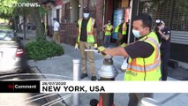 شاهد: مياه صنابير إطفاء الحريق سبيل سكان نيويورك للهروب من حر الصيف