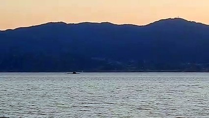 Sottomarino risale lo Stretto di Messina, le immagini