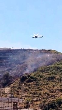 Messina: le immagini dell'incendio di Camaro San Paolo