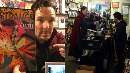 Benedict Cumberbatch surprises à comic book store as DOCTOR STRANGE