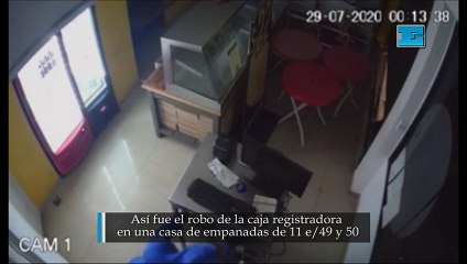 Así fue el robo de la registradora en una casa de empanadas en 11 e/49 y 50