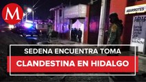 Descubren toma clandestina de huachicol en Hidalgo