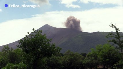 Nicaragua's Telica volcano spurs ashes