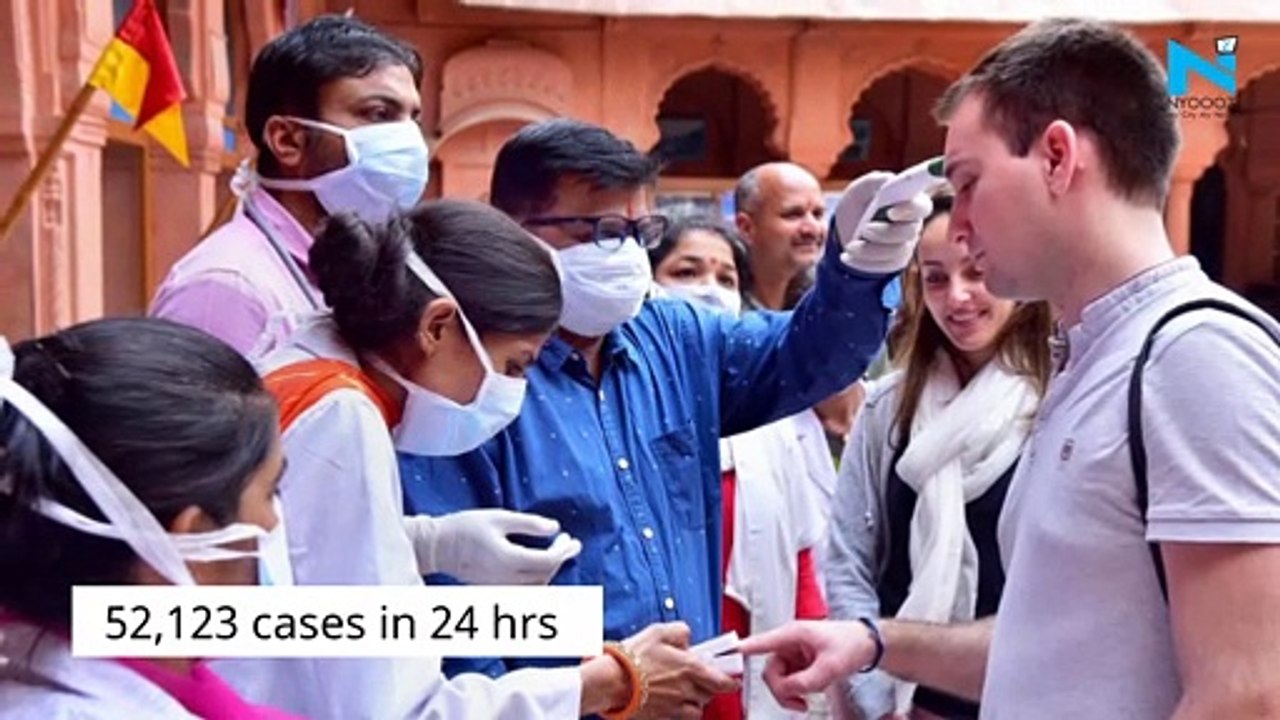 With 52,123 new cases, India's COVID-19 tally reaches 15.83 lakh