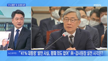 [백운기의 뉴스와이드] "41% 대통령" 발언 놓고 與-감사원장 법사위 설전