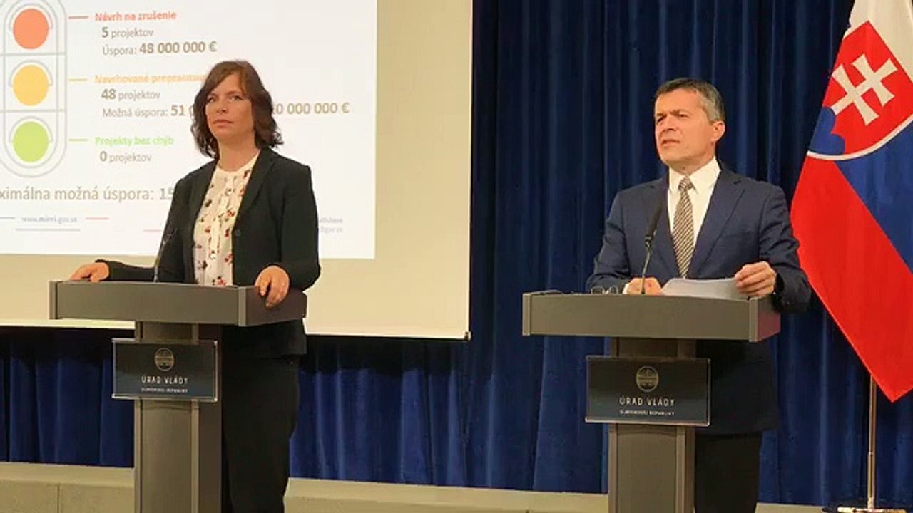 ZÁZNAM: TK ministerky investícií Veroniky Remišovej