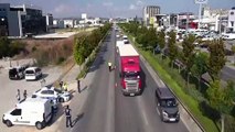 Bursa'da bayram öncesi havadan trafik denetimi