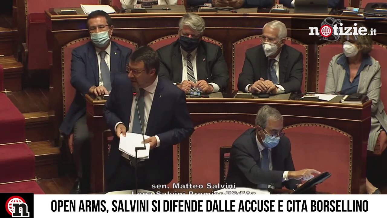 Open Arms, Salvini si difende e cita Paolo Borsellino "Chi ha paura muore ogni giorno"